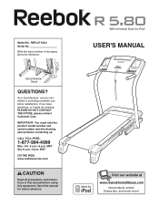 Reebok R 5.80 Treadmill English Manual