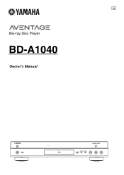 Yamaha BD-A1040 Owners Manual