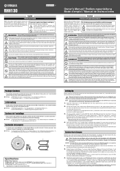 Yamaha RHH130 Owner's Manual