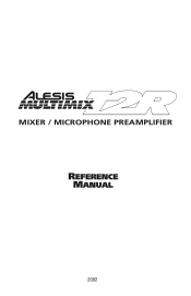Alesis MultiMix 12R Reference Manual