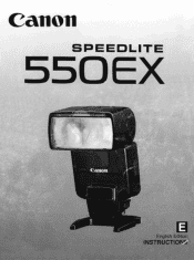Canon 550EX Speedlite 550EX Instruction Manual