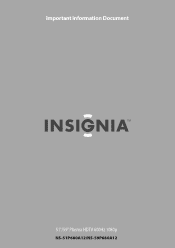Insignia NS-51P680A12 Important Information (English)