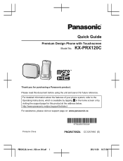 Panasonic KX-PRX120 Quick Guide CA