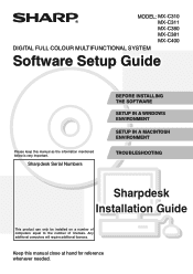 Sharp MX-C311 Software Setup Guide