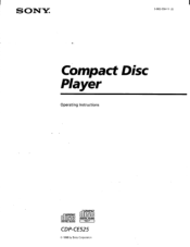 Sony CDP-CE525 Operating Instructions