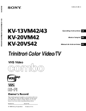 Sony KV-20VM42 Operating Instructions