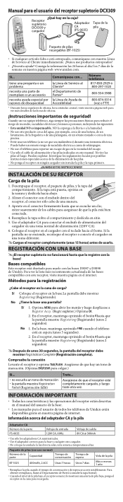 Uniden DCX309S Spanish Owner's Manual