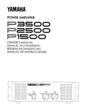 Yamaha P3500 Owner's Manual (image)
