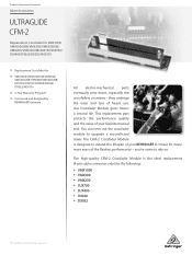 Behringer CFM-2 Product Information Document