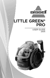 Bissell Little Green Pro Portable Carpet Cleaner 2505 User Guide 1