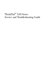 Lenovo ThinkPad X32 (English) Service and Troubleshooting guide for the ThinkPad X31, X32