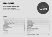 Sharp OZ 290 Operation Manual