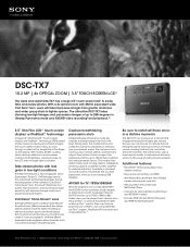 Sony DSC-TX7/L Marketing Specifications