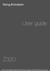 Sony Ericsson Z320i User Guide