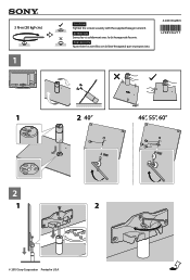 Sony KDL-40NX711 Table-Top Stand - Instructions