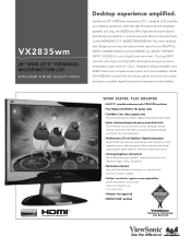 ViewSonic VX2835WM VX2835wm - Spec Sheet