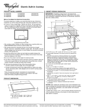 Whirlpool G9CE3675XB Dimension Guide