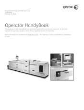 Xerox 6180DN DocuTech 61xx - Operator HandyBook