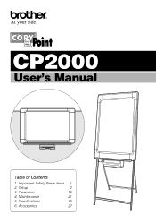 Brother International CP-2000 Owners Manual - English
