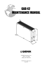 Garmin GAD 42 Maintenance Manual