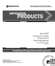 HP StorageWorks 2/24 FW 07.00.00/HAFM SW 08.06.00 McDATA Products in a SAN Environment Planning Manual (620-000124-500, April 2005)
