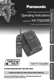 Panasonic KX-TG2235B 2.4 Ghz Digital Phon