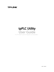 TP-Link TL-PA7020 KIT tpPLC Utility for Windows V1 User Guide
