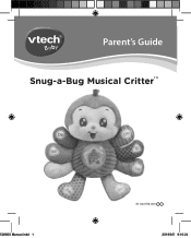 Vtech Snug-a-Bug Musical Critter Teal User Manual