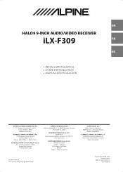 Alpine iLX-F309 Installation Manual
