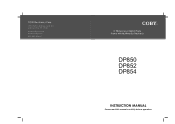 Coby DP854 User Manual