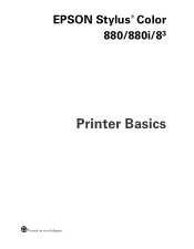 Epson Stylus COLOR 880i Printer Basics