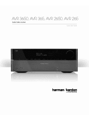 Harman Kardon AVR 2650 Quick Start Guide
