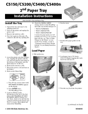 Oki C5400dn 2nd Paper Tray Installation Instructions