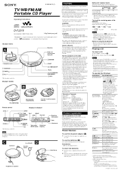 Sony D-FJ210 Operating Instructions