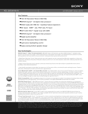 Sony KDL-26S3000G Marketing Specifications (Green model)