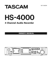TEAC HS-4000 HS-4000 Owner's Manual