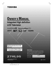 Toshiba 27HL95 User Manual