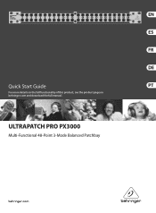 Behringer ULTRAPATCH PRO PX3000 Quick Start Guide