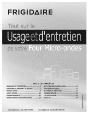 Frigidaire FGBM185KW Complete Owner's Guide (Français)