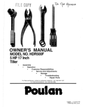 Poulan HDR500F User Manual
