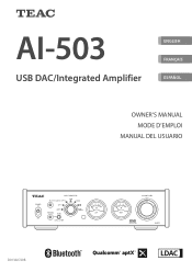 TEAC AI-503 AI-503 Owner s Manual