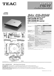 TEAC CD-224E-R CD-224E-R Brochure