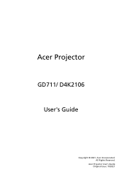 Acer GD711 User Manual