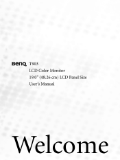 BenQ T903 User Manual