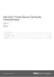 Dell Unity XT 380 Unity™ Family Service Commands Technical Notes