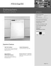Frigidaire FBD2400KW Product Specifications Sheet (English)