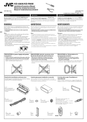JVC KDA605 Installation Manual