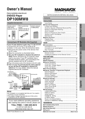 Magnavox DP100MW8 Owners Manual