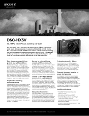 Sony DSC-HX5V/B Marketing Specifications
