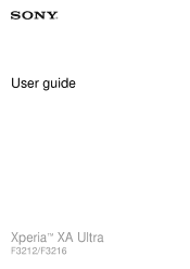 Sony Ericsson Xperia XA Ultra User Guide
